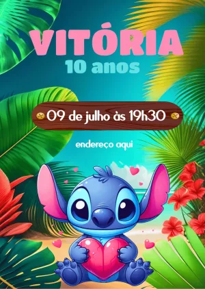 Invitación de cumpleaños Stitch – Estático – D.Couto