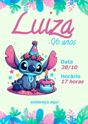 Invitación de cumpleaños Stitch – Estático – D.Couto