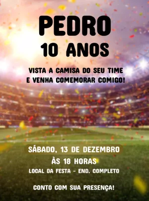 Soccer Birthday Invitation – Static – Decore Arte