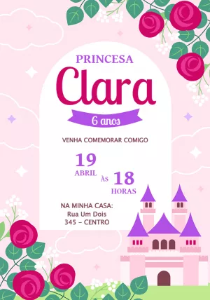 Invitación de cumpleaños Princesas – Estático – Jotta