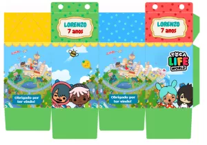 Caixa Milk Toca Life World Editável para Aniversário
