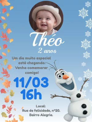 Frozen Birthday Invitation – Static – Bella Liz Convites