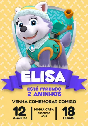 Invito di compleanno Paw Patrol – Statico – Jotta