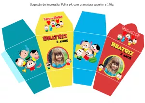 Caixa Sushi Turma da Mônica Toy para Editar Online