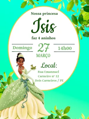 Invitación de cumpleaños Princesas – Estático – Augusto Renan