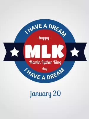 MLK Day Commemorative Post Template to Edit Online