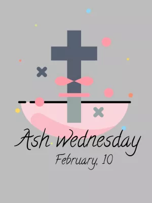 Modern Ash Wednesday Invitation to Edit Online