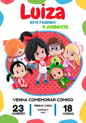 Convite Aniversário Cleo e Cuquin para Editar Online