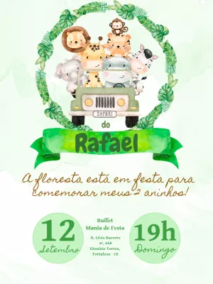 Safari Birthday Invitation – Static – Mimo Digital