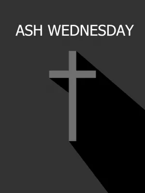 Editable Ash Wednesday Invitation with Cross to Customize