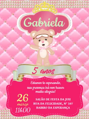 Invitación de cumpleaños Princesas – Estático – Pedro Henrique