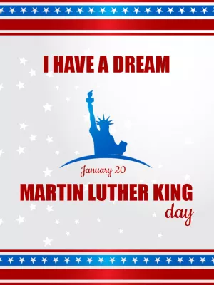 Editable Martin Luther King Day Post to Customize Online