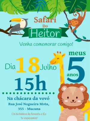Safari Birthday Invitation – Static – Mimo Digital