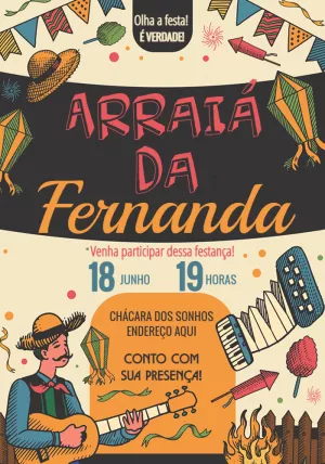 Invitación de Festa Junina – Estático – Jotta