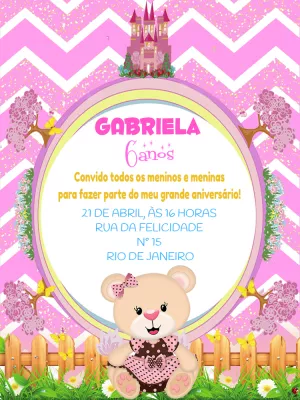 Invitación de cumpleaños Princesas – Estático – Pedro Henrique
