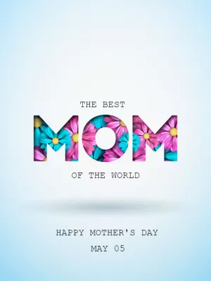 Floral Mother's Day Card to Edit and Print Online