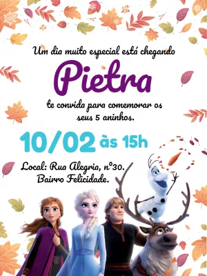 Frozen Birthday Invitation – Static – Gley Leobas