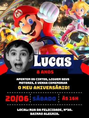 Invito di compleanno Super Mario – Statico – Gley Leobas