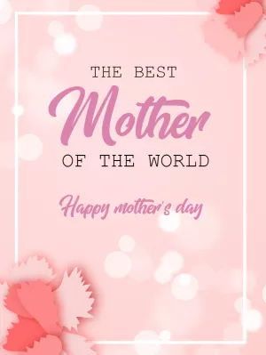 Best Mother's Day Card with Pink Flowers to Edit Online