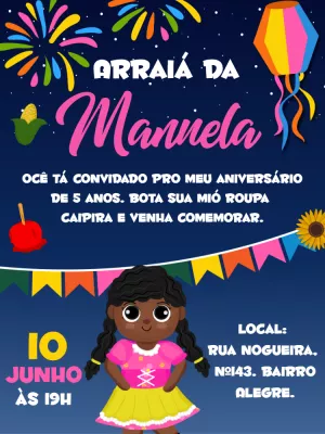 Invitación de Festa Junina – Estático – Gley Leobas