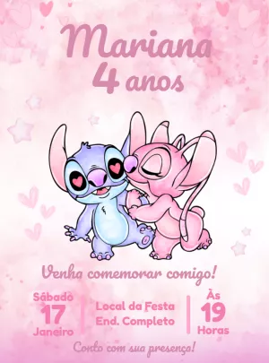 Stitch Birthday Invitation – Static – Decore Arte