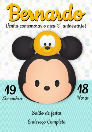 Mickey Mouse Birthday Invitation – Static – Montando a Sua Festa Oficial