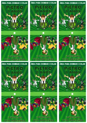 Capa para Pirulito Aniversário Ben 10 para Editar Online