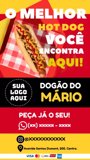 Crie seu Flyer de Hot Dog: Arte Editável para Divulgar