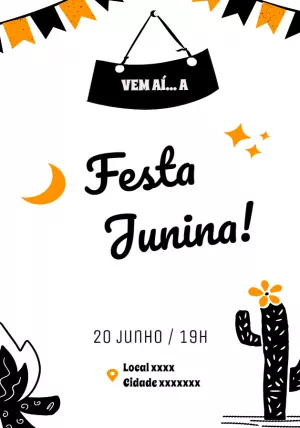 Invitación de Festa Junina – Estático – Wolf Designer