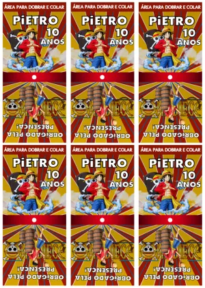 Capa para Pirulito One Piece para Editar e Imprimir Online