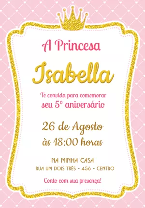 Invitación de cumpleaños Princesas – Estático – Jotta