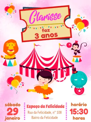 Animals Birthday Invitation – Static – Pedro Henrique