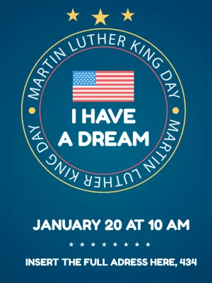 Martin Luther King Day Poster Editable Online