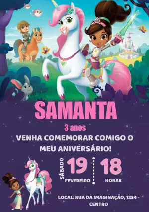 Invitación de cumpleaños Princesas – Estático – Convites Personalizados
