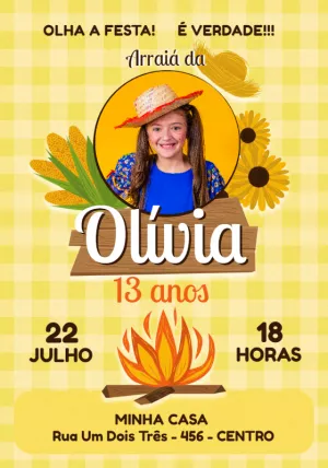 Invitación de Festa Junina – Estático – Jotta