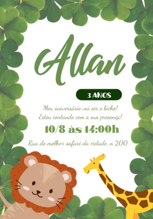 Safari Birthday Invitation – Static – Beatriz Lopes dos Anjos