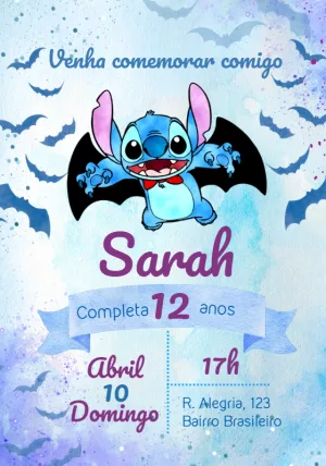 Stitch Birthday Invitation – Static – Julia B