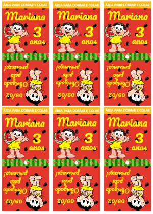 Capa para Pirulito Festa Magali para Editar e Imprimir