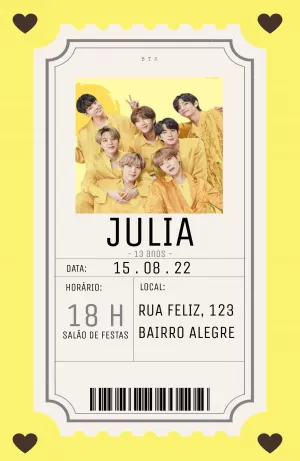 Invitation d'anniversaire KPop Demon Hunters – Statique – Yumi