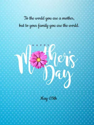 Happy Mother's Day Floral Card Template to Edit Online