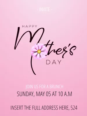 Elegant Floral Mother's Day Invitation to Edit Online