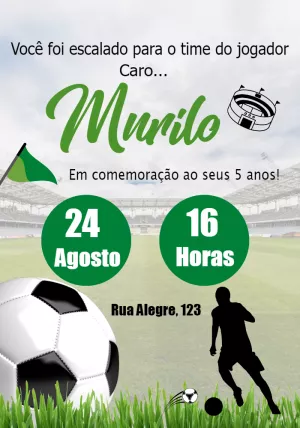 Soccer Birthday Invitation – Static – Thainá Nicolau 