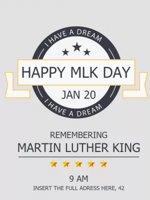 Editable Martin Luther King Day Poster to Customize Online
