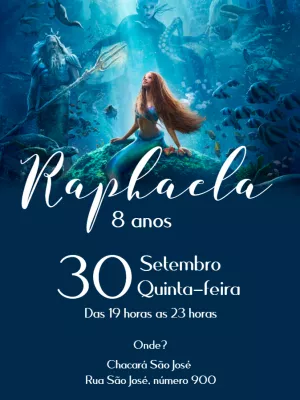 Invito di compleanno La Sirenetta – Statico – Breezy