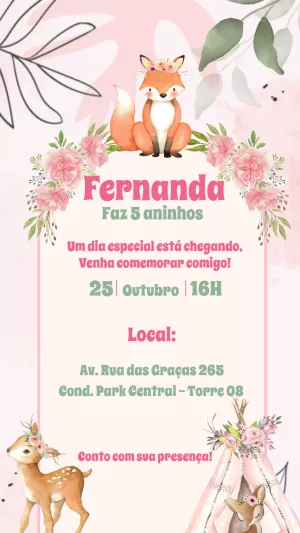 Animals Birthday Invitation – Static – Gisele