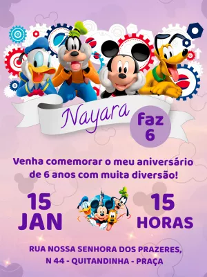 Mickey Mouse Birthday Invitation – Static – Carolina