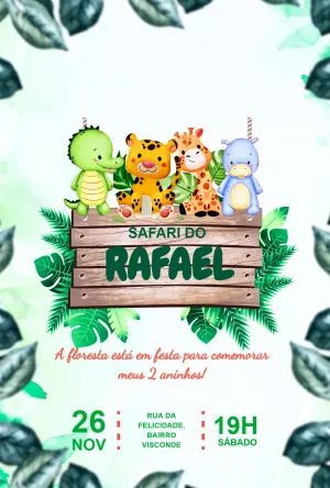 Safari Birthday Invitation – Static – Blassin Design