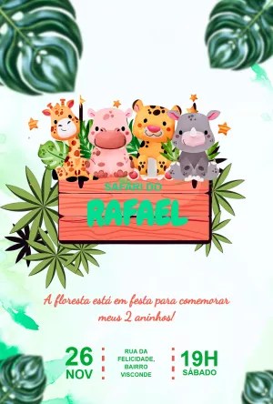 Safari Birthday Invitation – Static – Blassin Design