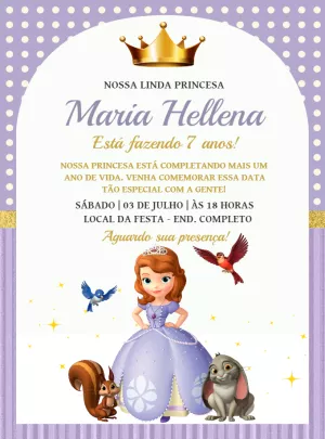 Invito di compleanno Principesse – Statico – Decore Arte