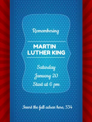 Martin Luther King Day Patriotic Flyer to Edit Online